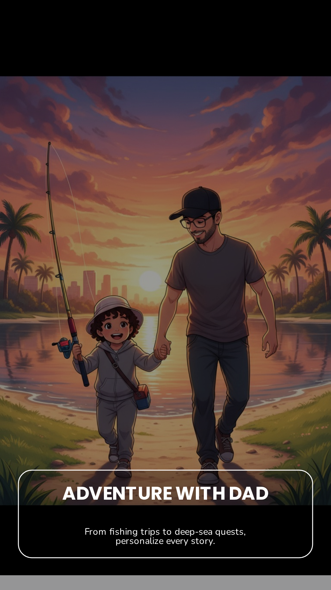 Adventure with Dad - From fishing trips to deep-sea quests, personalize every story